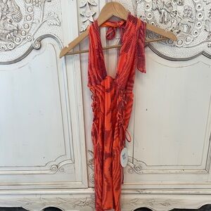 Princess Polly Orange Backless Dress